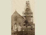 Reshingling of the steeple 1887